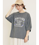 クロス刺繍ロゴプリントTシャツ