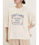 クロス刺繍ロゴプリントTシャツ