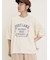 クロス刺繍ロゴプリントTシャツ