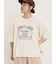 クロス刺繍ロゴプリントTシャツ