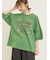 クロス刺繍ロゴプリントTシャツ