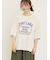 クロス刺繍ロゴプリントTシャツ