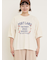 クロス刺繍ロゴプリントTシャツ