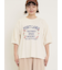 クロス刺繍ロゴプリントTシャツ
