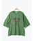 クロス刺繍ロゴプリントTシャツ