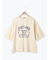 クロス刺繍ロゴプリントTシャツ