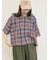 ◎チェック柄前後2WAYブラウス