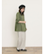 ◎綿麻袖フリルブラウス