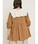 ◎綿麻袖フリルブラウス
