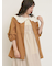 ◎綿麻袖フリルブラウス