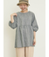 ◎綿麻袖フリルブラウス