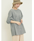 ◎綿麻袖フリルブラウス