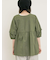 ◎綿麻袖フリルブラウス