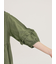 ◎綿麻袖フリルブラウス