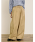 ツイル裾ダブルワイドパンツ