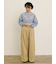 ツイル裾ダブルワイドパンツ