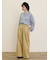 ツイル裾ダブルワイドパンツ