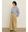 ツイル裾ダブルワイドパンツ