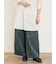 ツイル裾ダブルワイドパンツ