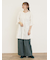 ツイル裾ダブルワイドパンツ