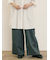 ツイル裾ダブルワイドパンツ