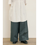 ツイル裾ダブルワイドパンツ