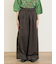 ツイル裾ダブルワイドパンツ