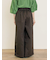 ツイル裾ダブルワイドパンツ