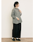 袖シアー切替メローカットソー