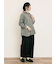 袖シアー切替メローカットソー