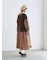 【WEB限定】胸元配色花柄ワンピース