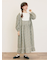 【WEB限定】胸元配色花柄ワンピース