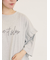 [接触冷感]袖フリルロゴ刺繍Tシャツ