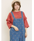[接触冷感]袖フリルロゴ刺繍Tシャツ