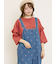 [接触冷感]袖フリルロゴ刺繍Tシャツ