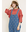 [接触冷感]袖フリルロゴ刺繍Tシャツ