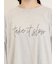[接触冷感]袖フリルロゴ刺繍Tシャツ