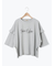 [接触冷感]袖フリルロゴ刺繍Tシャツ