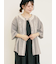 花刺繍切替えブラウス
