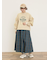 袖フリル切替えスウェット