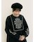 【S/Mサイズ】配色刺繍ワンピース