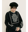 【S/Mサイズ】配色刺繍ワンピース