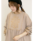 【S/Mサイズ】配色刺繍ワンピース