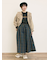 コード刺繍長袖Tシャツ