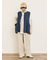 デニム/ツイルクルーネックベスト