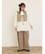 パッチワーク風花柄キルトビスチェ