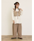 パッチワーク風花柄キルトビスチェ