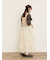 パッチワーク風花柄キルトビスチェ