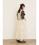 パッチワーク風花柄キルトビスチェ