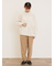 ハンドステッチ風花柄シャーリングブラウス